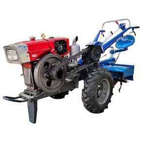 Mesin Pertanian Terbaik kultivator Diesel Motor dua roda daya bensin Mini penyuling 18 Hp traktor berjalan