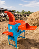 Nouveau Broyeur de Fourrage Multifonctionnel Haute Productivité en Acier Inoxydable pour Foin Sec et Humide, avec Roues, pour Moutons et Bovins
