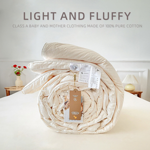 Housse <span class=keywords><strong>de</strong></span> couette en coton <span class=keywords><strong>de</strong></span> qualité supérieure pour mère et bébé, épaisse et chaude, avec garnissage en fibres <span class=keywords><strong>de</strong></span> soja, personnalisable, pour hôtels et chambres, textile. - Product Image 4