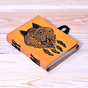 Wholesale Genuine Leather Notebook Vintage A5 <b>Journal</b> with Handmade Deckle Edge Paper Leather Diary <b>Writing</b> Planner Corporate - Product Image 2