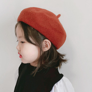 Sombrero de boina de lana para niños con logotipo personalizado para Primavera, otoño, invierno, estilo de <span class=keywords><strong>pintor</strong></span> cálido para niños, para viajes diarios informales al aire libre - Product Image 1