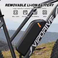 USA Stock 48V 13AH 500W gros pneu montagne neige suspension complète Ebike multi-mode écran LCD Sport pour adultes