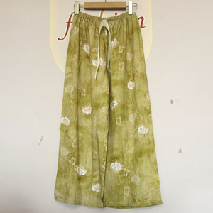 Pijama para damas en verano, talla grande, <span class=keywords><strong>pantalones</strong></span> sueltos y largos, adecuado para mujeres embarazadas, peso ligero, estilo de pierna ancha - Product Image 6