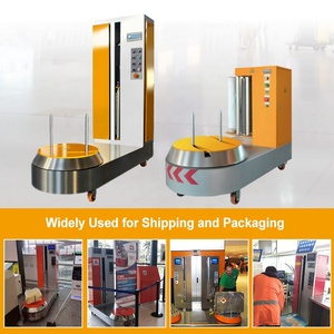 Wallepac Baggage <b>Stretch</b> Pe Film Packing <b>Machine</b> Turntable Fully Automatic Luggage Wrapping <b>Machine</b> for Carton - Product Image 5