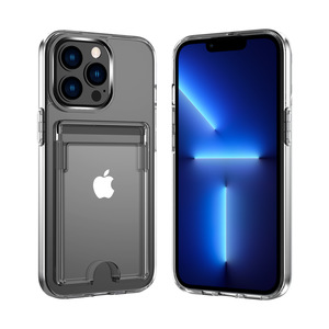 Custodia per borsa con Slot per carta trasparente IVANHOE per <span class=keywords><strong>iPhone</strong></span> 15 14 <span class=keywords><strong>13</strong></span> 12 11 Pro Max Mini X XR XS 7 8 Plus <span class=keywords><strong>Cover</strong></span> morbida per <span class=keywords><strong>portafoglio</strong></span> trasparente - Product Image 2