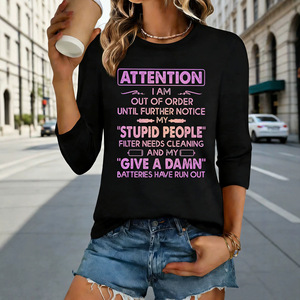เสื้อยืดผู้หญิงแขนสามส่วนพิมพ์ลายสีเขียวทหาร Edgy Vibe Cross Border Fashion SMLXLXXL - Product Image 3