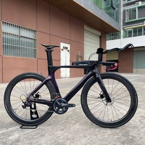 จักรยานวิ่งเวลท์ไทม์ไทรอัลลิ่ง Winowsports Factory Complete TT Bike 700C รุ่น T1000 โครงคาร์บอนไฟเบอร์สีดำ ใช้ชุดเกียร์ Shimano 105 รุ่น TT119 Co - Product Image 1