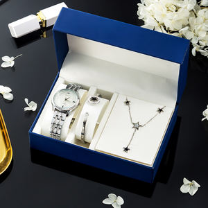 Artículos promocional al por mayor, 4 piezas/juego, reloj, pulsera, juegos de regalo, logotipo personalizado de Navidad - Product Image 2