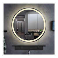 Miroir de bain lumineux à capteur intelligent avec éclairage tactile Décoration de maison et d'hôtel Miroir à led intelligent