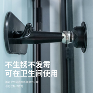 Strong Magnetic Door Catcher With Hooks Floor Mount Minimalist Design For <b>Bathroom</b> Toilet <b>Cabinet</b> Door Stopper - Product Image 3