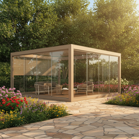 Pergola en aluminium imperméable pour extérieur Jiake, toit à lames motorisées, balcon, écologique, tailles personnalisables, CE SGS OEM