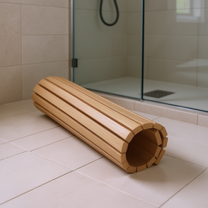 Tapis de douche en bois rectangulaire, tapis de bain pratique antidérapant pour le sol de la salle de bain - Product Image 2