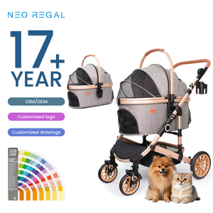 Faltbarer 4-Rad-Hundewagen für Kleine und Mittlere Hunde, Reise-Hundebuggy - Product Image 1