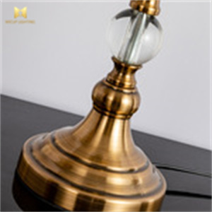 Cristallo europeo di lusso moderno oro + tonalità bianca LED telecomando camera da letto lampada da comodino semplice creativo Hotel decorativo - Product Image 6