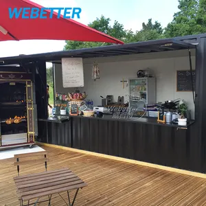 WEBETTER Prefab Drive Thru Restaurant Kiosk Coffee Shop Food Truck Container Bar Restaurant