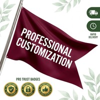 Drapeau promotionnel personnalisé avec logo, fabricant OEM, polyester imprimé sur mesure, intérieur/extérieur, 3x5, prix abordable, en gros pour la publicité Y