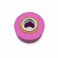 Meule abrasive en corindon rose PA, pointe montée, forme cylindrique, pour outil rotatif Dremel, polissage du métal