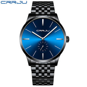 Relojes de Diseño CRRJU OEM ODM, Reloj Analógico de Moda, Deportivo Casual, Correa de Acero Inoxidable, Resistente al Agua, Luminoso, para Hombre - Product Image 1