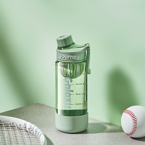 2026 Tritan Plastic Sports Water Bottle Wholesale Custom Logo Gym Bottle with Fruit <b>Infuser</b> <b>Tea</b> Filter and Silicone Boot - Product Image 5