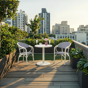 Ensemble <span class=keywords><strong>de</strong></span> salle à manger d'extérieur moderne, chaises <span class=keywords><strong>en</strong></span> maille <span class=keywords><strong>textilène</strong></span> avec cadre <span class=keywords><strong>en</strong></span> <span class=keywords><strong>aluminium</strong></span>, résistant aux intempéries, capacité <span class=keywords><strong>de</strong></span> 2 places, table <span class=keywords><strong>en</strong></span> dalle <span class=keywords><strong>de</strong></span> roche, <span class=keywords><strong>salon</strong></span> - Product Image 1