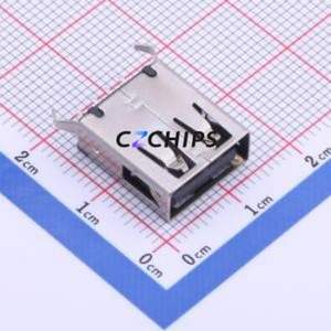 916-161A1028Y10201 USB Connector Through hole Component (THT) Connector Type-A USB 2.0 Female Through Hole - Product Image 1