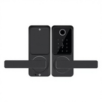Serrure de porte intelligente facile à installer soi-même, empreinte digitale, mot de passe, entrée sans clé, Wi-Fi, alliage d'aluminium, laiton, bois, chambre à coucher, application Tuya/TT