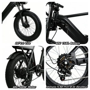 Vélo électrique tout-terrain hybride YANGOR Y20 noir avec suspension avant et gros pneus pour adultes, en stock en Europe, vélo de route électrique pas cher - Product Image 2