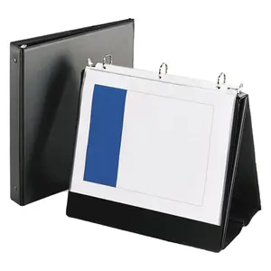 Custom PVC A3 A4 A5 foldable standing style folder ring binder presentation board conference table top flip chart easel stand