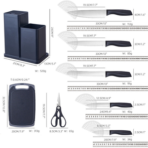 19 Piece Set Premium <b>Silicone</b> Utensils Stainless Steel Coated Knives Set Kitchen Stuff Set Cooking <b>Tool</b> Accessories With Holder - Product Image 6