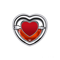 Nouveau style diffuseur d'arômes en verre argenté en forme de cœur pour grille d'aération de voiture avec parfum longue durée