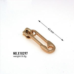 Hoge Kwaliteit Messing Metalen Slider Rits Puller Diverse Vorm Custom Rits Voor Kleding Tas <span class=keywords><strong>Hardware</strong></span> Lage Prijs - Product Image 2