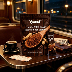 Café Instantáneo Herbal de Ginseng 20g*10 Sobres, Bolsa Reutilizable con Diseño de Madera, Herbal Suave, Nutritivo, Alivio Diario de la Fatiga, Bienestar - Product Image 4