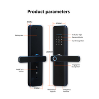 Cerradura Inteligente EY-528 con Huella Dactilar y Tarjeta de Memoria TTLOCK para Puertas de Madera, Aluminio, Acero, Latón y Acero Inoxidable, con Wi-Fi