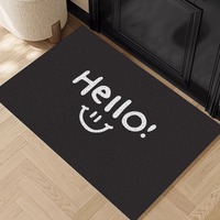 Paillasson minimaliste en forme de lettre à boucles, motif à carreaux, personnalisable, résistant à la saleté, antidérapant, nouvelle arrivée pour entrée