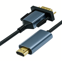 Cable HDMI a VGA de 2 Metros, 1080P, Full HD, Adaptador HDTV a VGA, Conexión Plug and Play para Laptop, PC, Monitor, Proyector, TV
