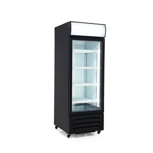 Refrigerador de auto-fechamento padrão americano da porta preto da cor refrigerador upright