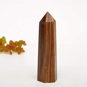 Pointes de pierre œil de tigre colorées en gros, baguette de cristal de haute qualité pour collection et cadeaux, cadeaux d'anniversaire - Product Image 1