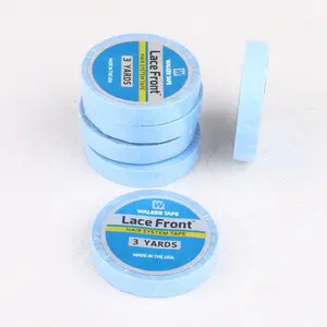 super strong 0.8cm 1.9cm 2.5cmx3yards double sided blue tape roll hair extensions replacement super hair tape