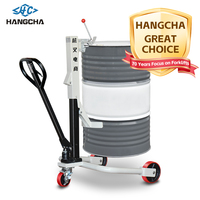 Hangcha 350kg Portable Oil Drum Truck Nouvel équipement de levage de tambour à main pour les ateliers de réparation de machines de restaurant Industries de vente au détail
