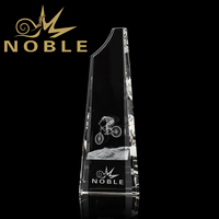 Trofeo de Cristal Grabado con Láser 3D Personalizado Noble para Campeones Deportivos, Reconocimiento en Competiciones de Ciclismo, Venta al Por Mayor
