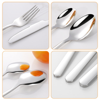 Ensemble de couverts en acier inoxydable 18/10, 4 pièces, ensemble de couverts de luxe moderne pour mariage, ensemble de couverts pour fête