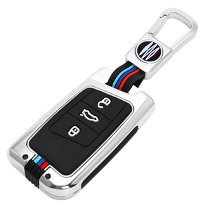 เคสกุญแจรถยนต์โลหะผสมสังกะสี ซิลิกาเจล สำหรับรถยนต์ Volkswagen Skoda Magotan B8 <span class=keywords><strong>2023</strong></span> Passat CC <span class=keywords><strong>VW</strong></span> พร้อมพวงกุญแจ - Product Image 1