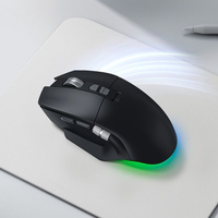 Ratón Inalámbrico Profesional para Juegos, Tri-Modo, Recargable, Retroiluminación RGB, 4800 DPI, Interfaz USB/Tipo-C, 7 Botones, para Computadora/PC