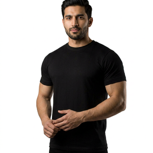 T-shirts amples pour hommes en tissu peigné avec logo frontal sérigraphié sur mesure, 100 % coton, vente en gros - Product Image 1
