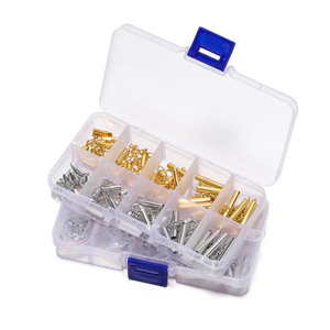 Ponytail Buckle Set Alloy Plated Gold Silver Chain T Bar Clasp For <b>Bracelet</b> Making DIY Jewelry Components <b>Box</b> Pack - Product Image 2