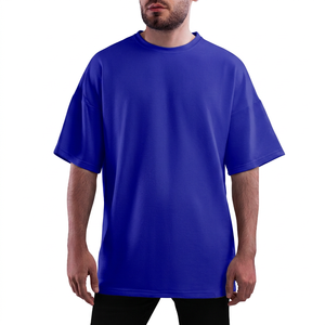 เสื้อยืดโอเวอร์ไซส์ ยูนิเซ็กซ์ สีพื้น ผ้าฝ้าย 100% ระบายอากาศได้ดี แขนปกติ คอกลม ผ้าเจอร์ซีย์ถักแบบเรียบง่าย ทรงหลวม น้ำหนัก 240 กรัม - Product Image 3