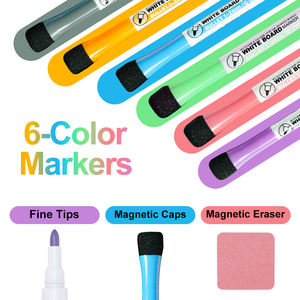 กระดานไวท์บอร์ดสีขาวใช้ซ้ำได้สำหรับการศึกษาบันทึกตารางการทำรายการฐานไม้ที่มีไฟ - Product Image 4