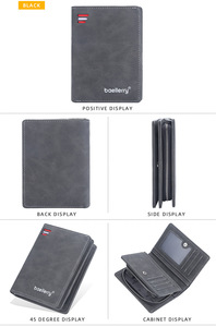 <span class=keywords><strong>Cartera</strong></span> de Cuero PU para Hombre, Tamaño Mediano, con Protección RFID <span class=keywords><strong>Antirrobo</strong></span>, Tarjetero Compacto y Cierre de Cremallera, Logotipo Personalizable - Product Image 6