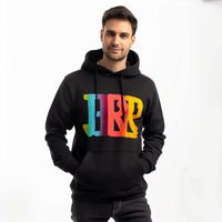 Sweat-shirts et pulls à capuche pour hommes en taille plus, avec logo personnalisé brodé, en molleton 100% coton, coupe ample