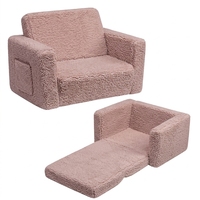 Canapé sensoriel vibrant pour tout-petits, fauteuil convertible pour enfants, chaise-lit en peluche Sherpa, chaise longue douce et moderne pour la chambre d'enfant, sûr, non toxique, lavable